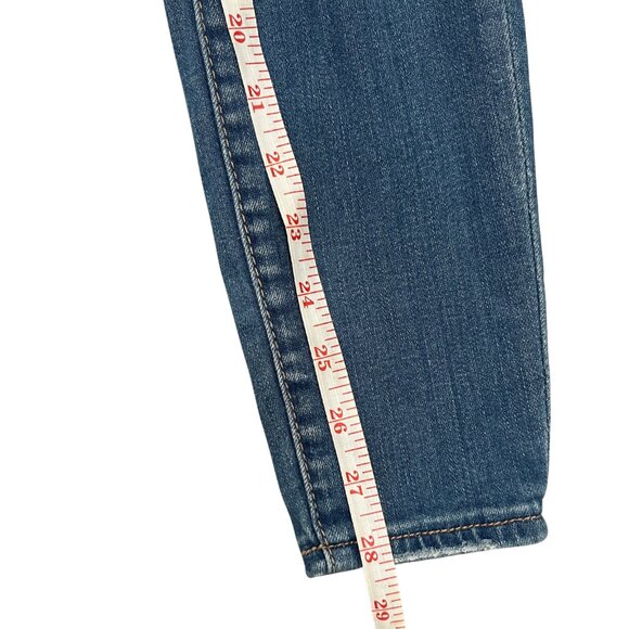 American Eagle Women’s Size 2 Distressed Skinny Jeans Next Level Stretch Blue - Picture 9 of 12